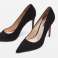 Black &#39;Topshop&#39; leather grammer women court shoes image 2