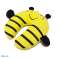 Yellow Pisibaby bee travel neck pillows for kids image 2
