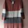 Moteriškos ilgos rankovės Boyfriend Stripe Cardigan Ladies Casual Tops Open Winter Plus Small to XXL nuotrauka 5