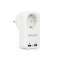 EnerGenie adapter plug with integrated USB charger white EG-ACU2-01-W image 2