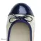 Cream/navy Olivia &#39;Butterfly twists&#39; ballerina shoes image 2
