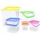Herzberg 5 in 1 Corner Cubic Food Storage Container SET with Handle image 2