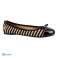 Schwarz/braune Cara &#39;Butterfly Twists&#39; gestreifte Ballerinas Bild 1