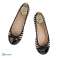 Schwarz/braune Cara &#39;Butterfly Twists&#39; gestreifte Ballerinas Bild 3
