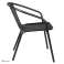 WOVEN GARDEN CHAIR - Black Metal Frame, Textilene Mesh Backrest, Comfortable Seat with a Thick Foam Backrest - High-Quality Braided Chairs for Garden image 3