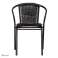 WOVEN GARDEN CHAIR - Black Metal Frame, Textilene Mesh Backrest, Comfortable Seat with a Thick Foam Backrest - High-Quality Braided Chairs for Garden image 4