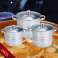 Royalty Line RL-SP4: Ensemble de 6 pots en acier inoxydable avec couvercles en verre photo 12