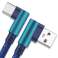 KK21U USB TO USB C ANGLED CABLE BLUE image 1