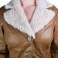 Braune Polyurethan Bonprix Damen Jacken mit Teddykragen Bild 1