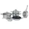 Herzberg HG-8079: Batterie de cuisine forgée de 10 pièces Gris photo 6