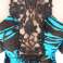 Robes &#39;Classic tricot&#39; marron/bleu avec dentelle photo 1