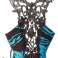 Robes &#39;Classic tricot&#39; marron/bleu avec dentelle photo 2