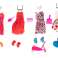 Roupas de boneca vestidos sapatos cabides mega conjunto XXL 85 unid. foto 18