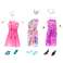 Ubranka dla lalek sukienki buciki biżuteria duży zestaw XL 43 elementy zdjęcie 7