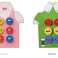 Educational set for learning how to sew buttons pink image 5