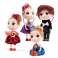 Doll dolls for dollhouse 3 girls 1 boy set of 4 pcs. 12cm image 5