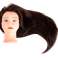 Перукарська навчальна голова натуральне волосся каштанове зображення 1