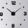 Wall clock stick-on black 4 large digits image 2