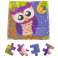 Puzzle de madera puzzle búho 16el. 15x15 cm fotografía 3