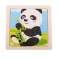 Puzzle de madera puzzle panda 9el. 11x11 cm fotografía 2