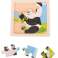 Puzzle de madera puzzle panda 9el. 11x11 cm fotografía 3