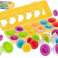 Educational jigsaw puzzle sorter match egg shapes 12 pieces image 2