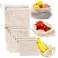 Многоразовый мешок экологическая сетка для овощей, фруктов, сушеных грибов 35x45см изображение 3