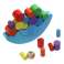 Montessori atari oyunu, tahta blokları ve ayı dengeleyen bir bulmaca fotoğraf 1