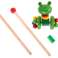 Pusher on a stick wooden walking frog image 4