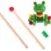 Pusher on a stick wooden walking frog image 4