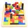 Dřevěné puzzle puzzle tetris bloky 40 ks. fotka 1