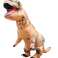 Kostym Karneval Dräkt Utklädnad Uppblåsbar Dinosaurie T REX Giant Brun 1,5 1,9m bild 1