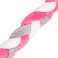 Tresse de protection de lit bébé blanc / gris / rose foncé 9x200cm photo 1