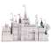 Disegno di Puzzle 3D da colorare castello 38el. foto 4