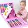 Art set for painting in a suitcase, 208 pieces, pink image 1