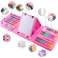 Art set for painting in a suitcase, 208 pieces, pink image 3