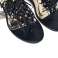 Black faux suede Primark sandals - shoes with fringes and beads image 2