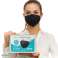 Masque FFP2 noir [40 pièces] Certifié CE CE1463 DERMATEST® photo 1