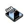 Powerbank 10000 мАч Mini + 4 зарядных кабеля и светодиодные лампы (черные) изображение 2
