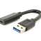 CableXpert 0.1m - USB A - USB C - čierna A-USB3-AMCF-01 fotka 5