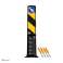 Flexible und reflektierende Fahrbahnteilerplatte 850 mm - Orange TPU für Verkehrsschilder Bild 5