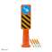 Flexible und reflektierende Fahrbahnteilerplatte 850 mm - Orange TPU für Verkehrsschilder Bild 3