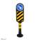 Flexible und reflektierende Fahrbahnteilerplatte 850 mm - Orange TPU für Verkehrsschilder Bild 1