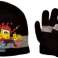 Bob Esponja Azul Marino, Negro, Gris Sombrero y Guantes de Invierno de 2 Piezas - 67 Juegos Disponibles fotografía 1
