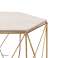 Tavolino Loft 40cm cestino metallo oro industriale CT0022 foto 1
