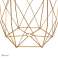 Tavolino Loft 40cm cestino metallo oro industriale CT0022 foto 2