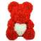 DIY Box - BQ54 Bear with roses and heart 23CM - wholesale offer image 1