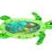 Szenzoros felfújható vizes szőnyeg babáknak teknős zöld XXL 99x53 cm kép 2