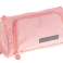 School pencil case double sachet cosmetic bag pink image 3