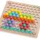 Układanka edukacyjna mozaika z kulek koralików montessori 77 elementów zdjęcie 6
